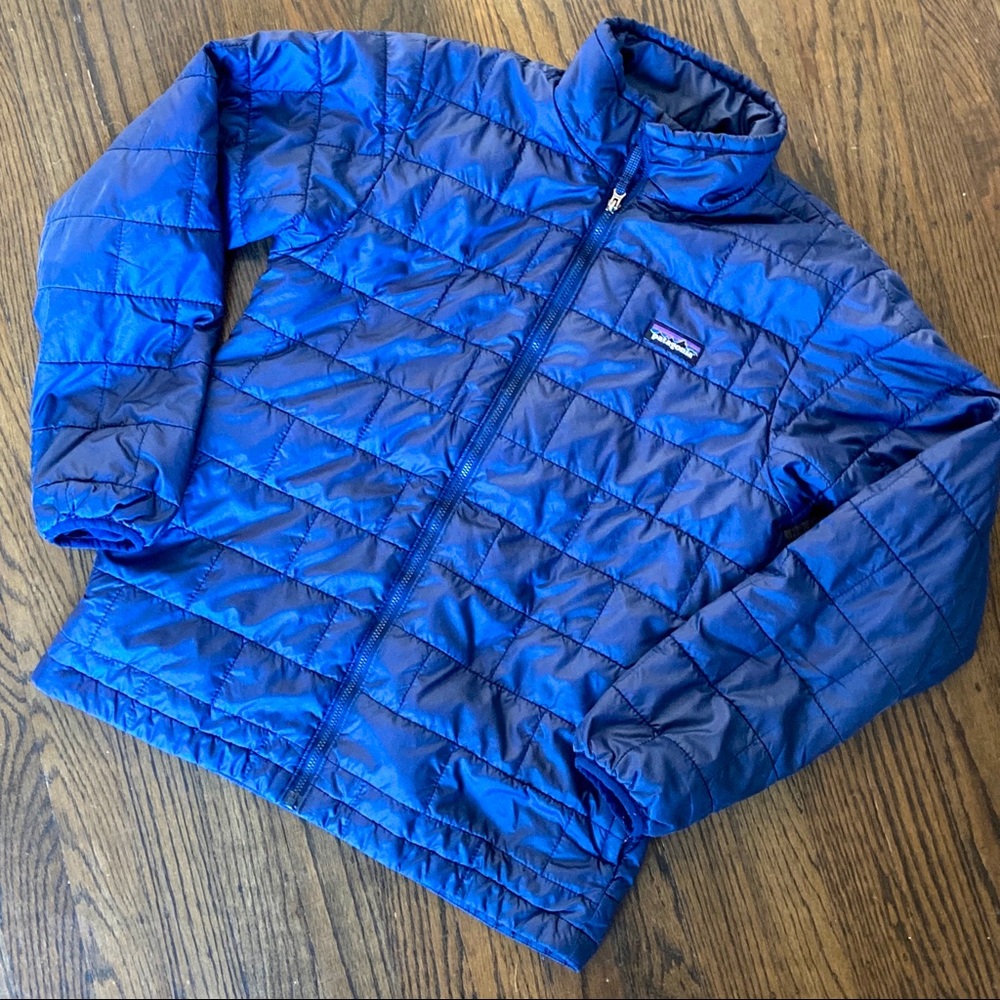 EUC Patagonia Boys Navy Blue Nano Puff Jacket